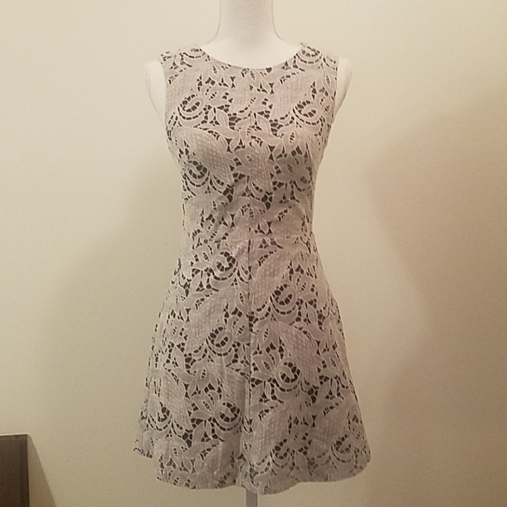 (4 For $10) H&M Black and White Lace Dress